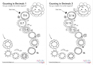 Counting in Decimals - Flowers