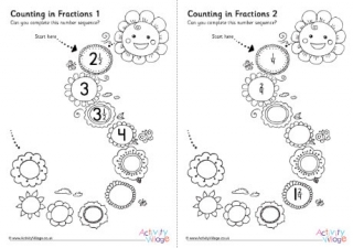 Counting in Fractions - Flowers