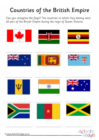 Countries Of The British Empire Worksheet