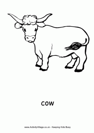 Cow Colouring Page 2