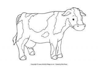 Cow colouring page 3