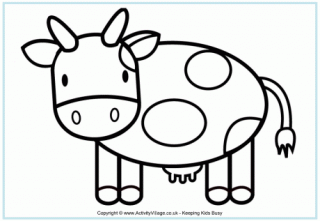 Cow Colouring Page