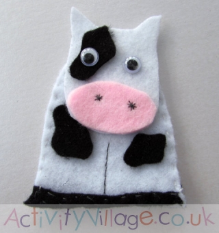 Cow Finger Puppet