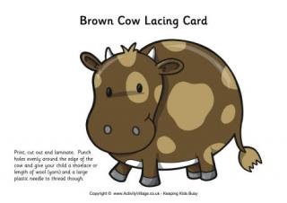 Cow Lacing Card 2