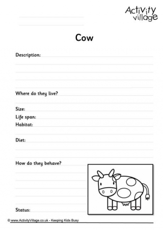 Cow Worksheet