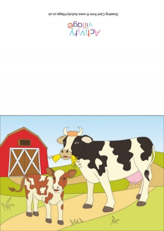 Cows Scene Card