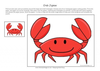 Crab Printable Jigsaw