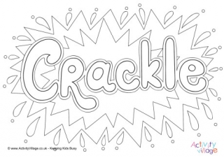 Crackle Colouring Page