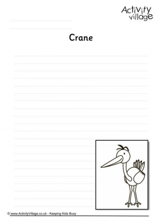 Crane Writing Page