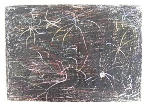Crayon Etching Fireworks Picture