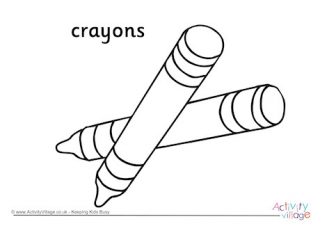 Crayons Colouring Page 2
