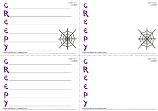 Creepy Acrostic Poem Printable