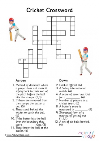 Cricket Crossword