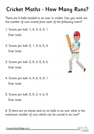 Cricket Maths - How Many Runs?