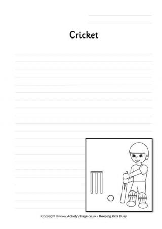 Cricket Writing Page