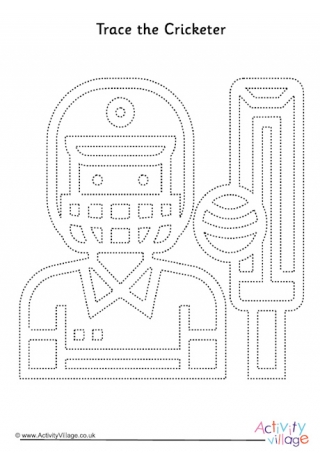Cricketer Tracing Page 1