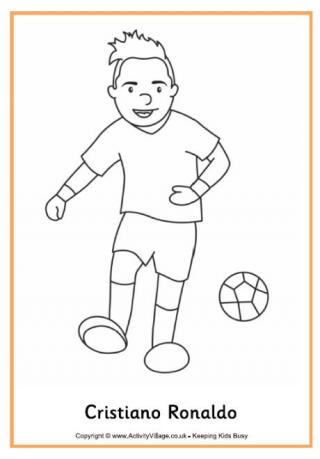 Cristiano Ronaldo Colouring Page