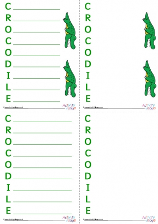 Crocodile Acrostic Poem Printable