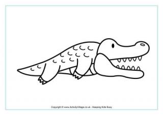 Crocodile Colouring Page