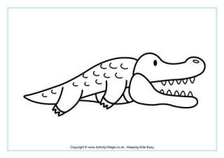 Crocodile Colouring Pages
