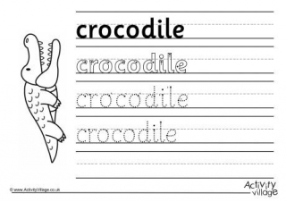 Crocodile Handwriting Working