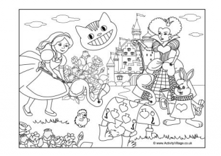Croquet Game Colouring Page