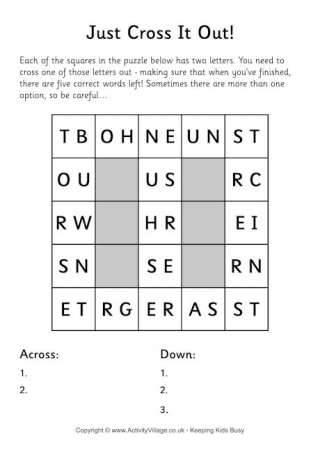 Cross It Out Puzzle 2