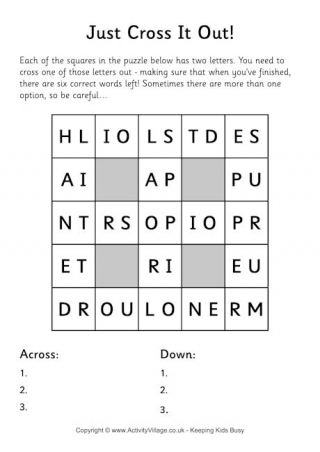 Cross It Out Puzzle 3