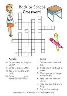 Classic games, Free Crossword Puzzle Worksheets