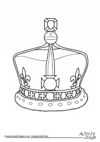 Crown Colouring Page 1