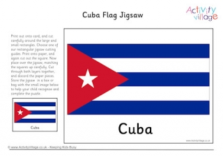 Cuba Flag Jigsaw