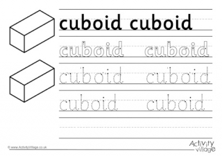 Cuboid Handwriting Worksheet