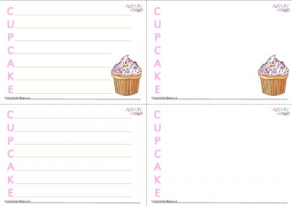 Cupcake Acrostic Poem Printable