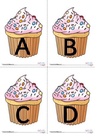 Cupcake Alphabet Posters 