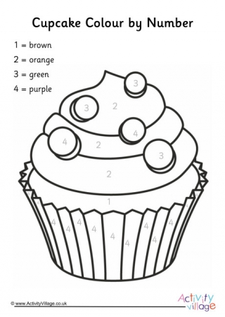 Cupcake Colour by Number 1