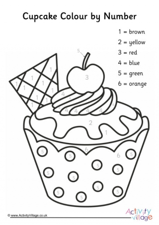 Cupcake Colour by Number 3