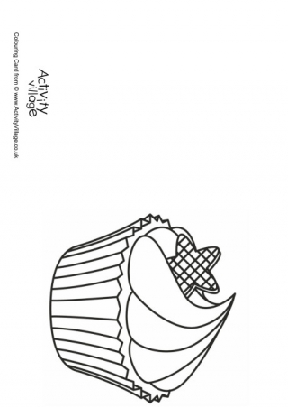 Cupcake Colouring Card 2
