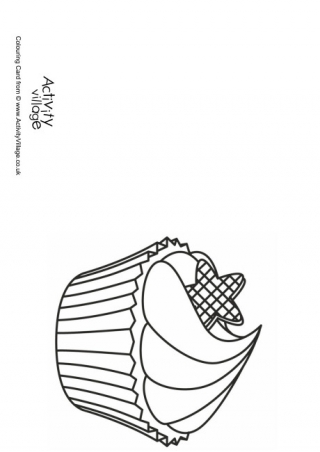 Cupcake Colouring Card 2