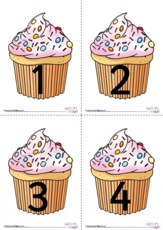 Cupcake Number Posters