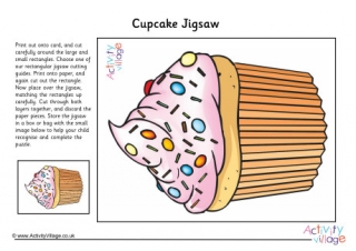 Cupcake Printable Jigsaw