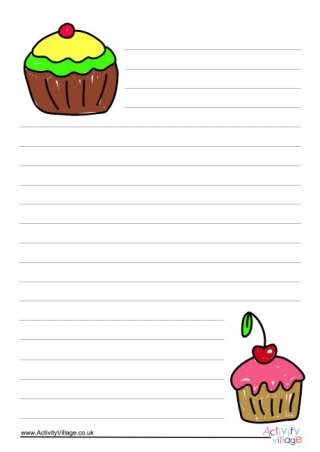 Cupcake Writing Paper 1
