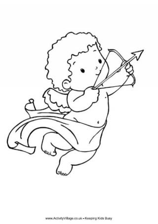 Cupid Colouring Page