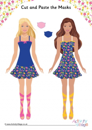 Cut and Paste Masks - Fashion Dolls