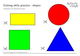 Printables Cutting Worksheets For Preschool cutting skills printables shapes