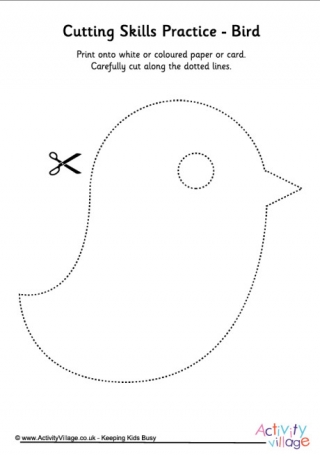 Cutting Spring Shapes - Bird