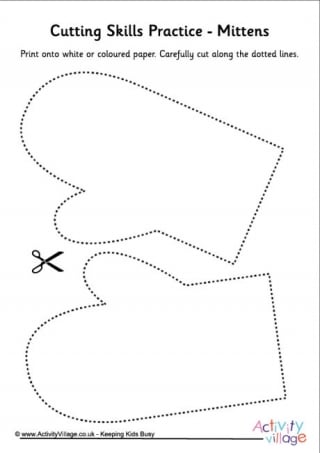 Cutting Winter Shapes - Mittens