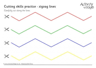 Cutting Zigzag Lines