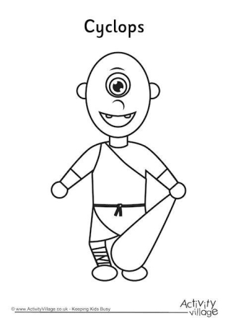 Cyclops Colouring Page