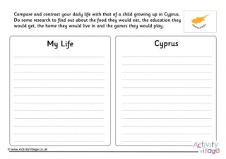 Cyprus Compare And Contrast Worksheet