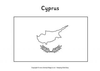 Cyprus Flag Colouring Page